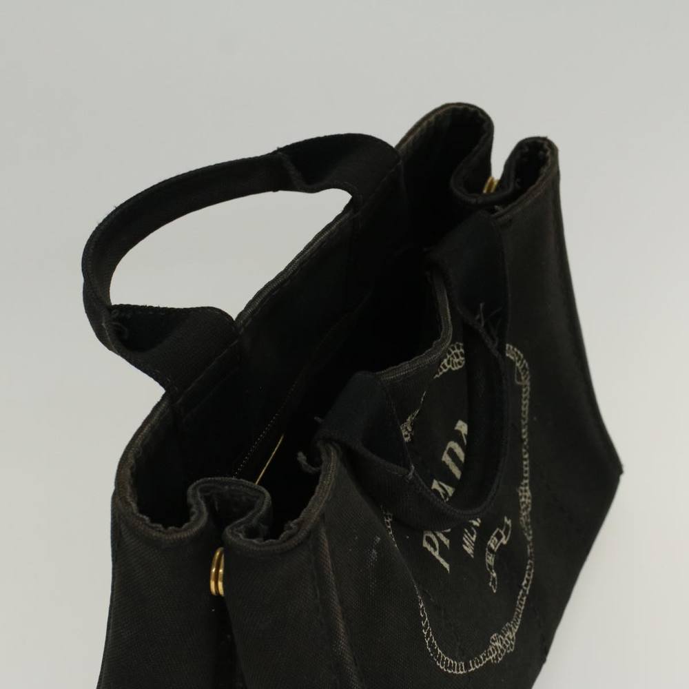 PRADA Canapa PM Hand Bag Canvas Black Auth 48253 - Picture 6 of 16